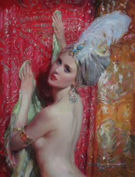 Hermosa Chica KR 026 Impresionista desnuda Pinturas al óleo